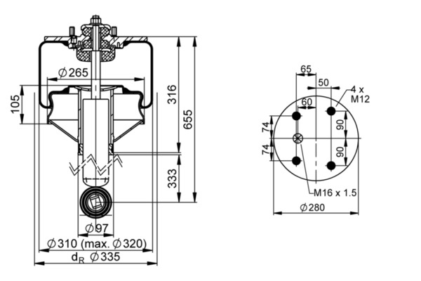 SOFFIETTO, SOSPENSIONE PNEUMATICA