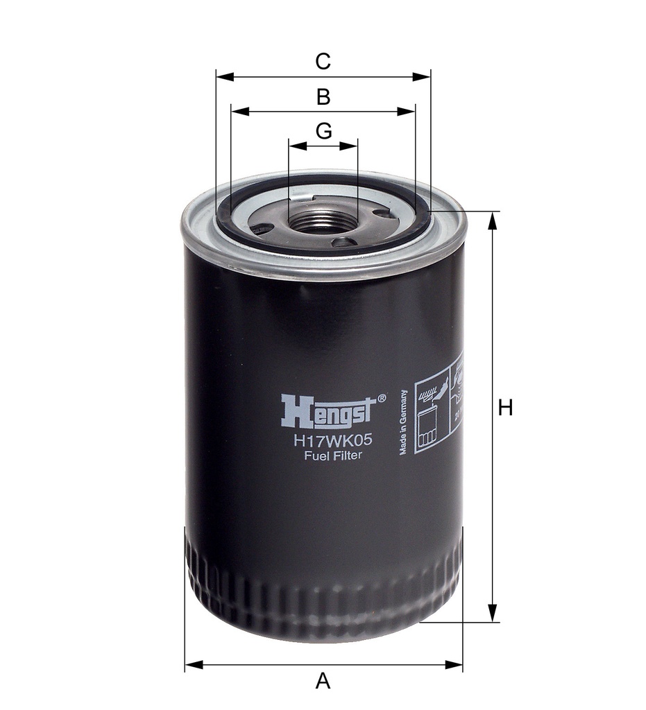 FILTRO CARBURANTE VEDI H17WK11