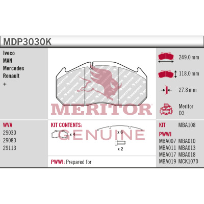 BRAKE PAD KIT