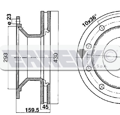 DISCO FRENO 10 FORI D.430  BPW