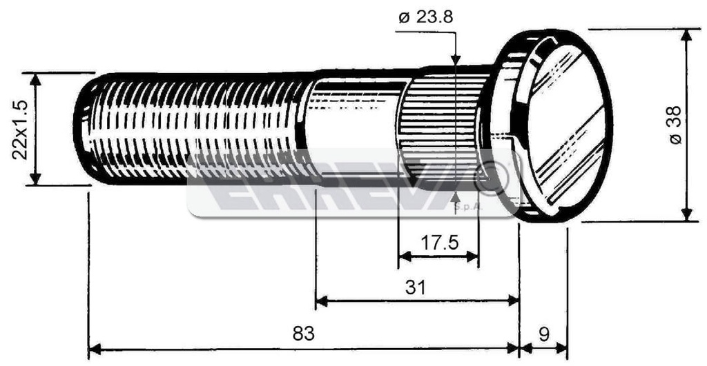 COL.X RUOT.SING.22X1,5 L83 ROR