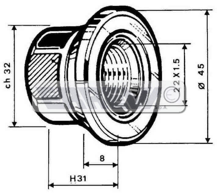 DADO M.22X1,5 CH.32   B.P.W.
