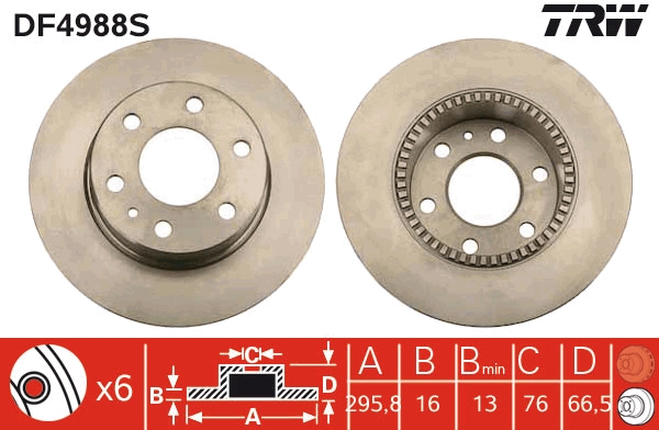 DISCO FRENO CON ANELLO ABS