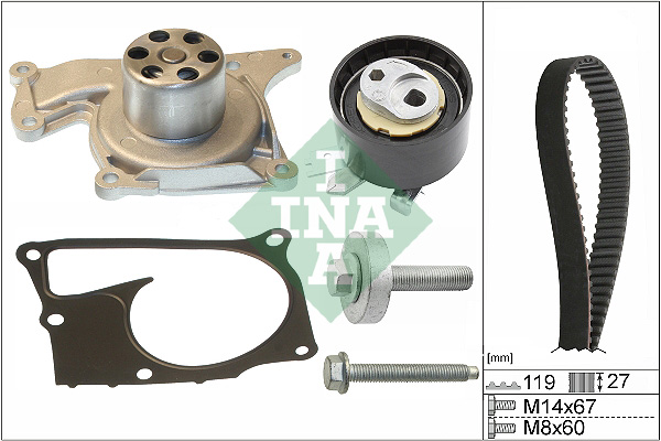 POMPA ACQUA + KIT CINGHIE DENTATE