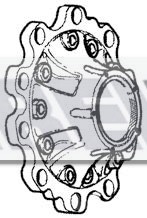 MOZZO RUOTA NUDO    ROR-MERITOR
