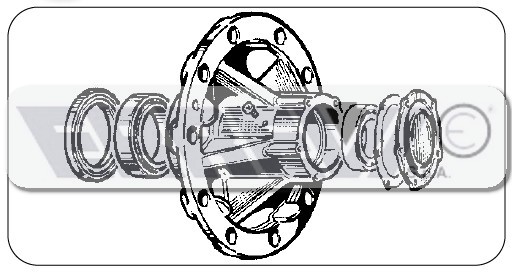 MOZZO RUOTA COMPL.  ROR-MERITOR