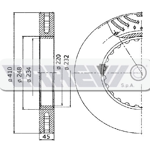 DISCO FRENI POST.VENT.VOLVO  FH