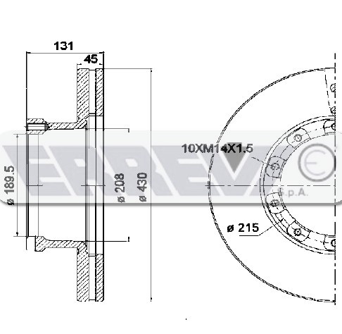 DISCO FRENI D.430    SAF B9