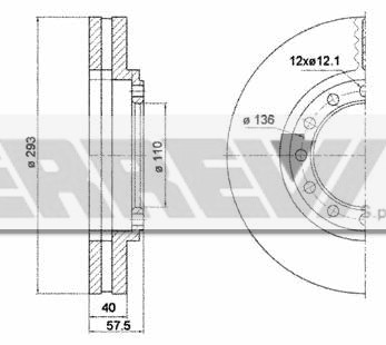 DISCO FR.ANT.D290 12F.  ISUZU