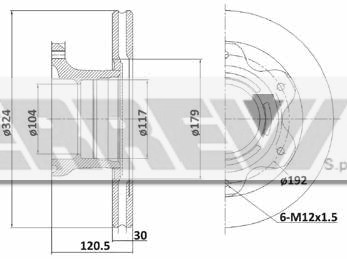Disco freni posteriore con ABS