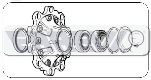 MOZZO RUOTA C/CUSC.SKF  MERITOR c/calotta