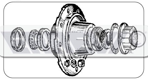MOZZO RUOTA C/CUSC.SKF  MERITOR c/calotta