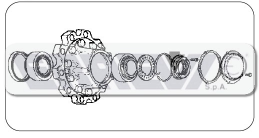 MOZZO RUOTA C/CUSC.SKF  MERITOR c/calotta