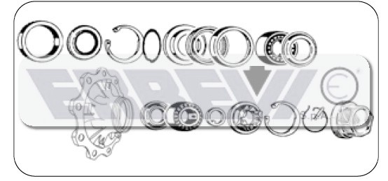 MOZZO RUOTA COMPL.CUSC.SKF  BPW c/calotta