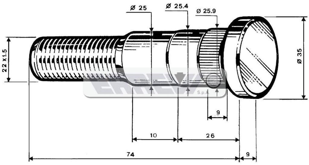 COLONNETTA RUOTA   ACERBI 11T.