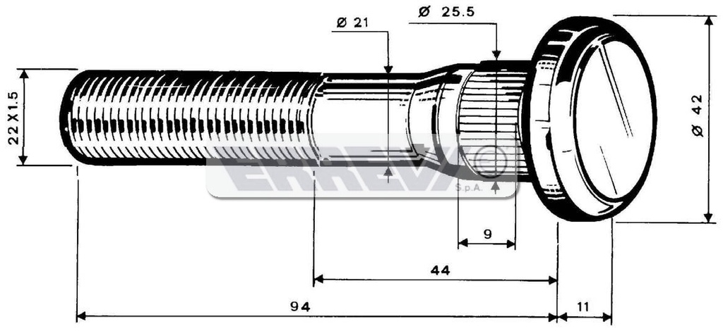 COL.FISS.RUOTA M22X1,5 L=94 DAF