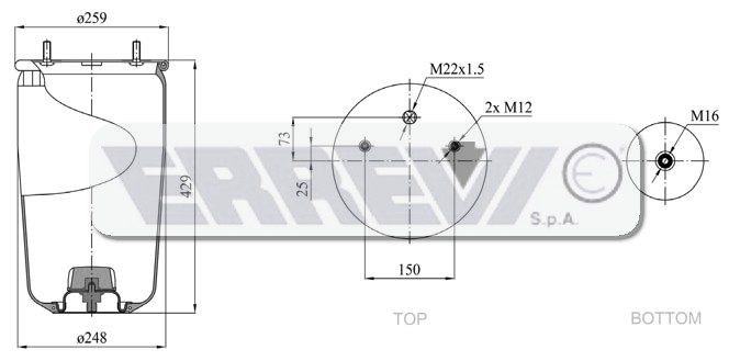 MOLLA SEMI-COMPLETA BPW/MERITOR