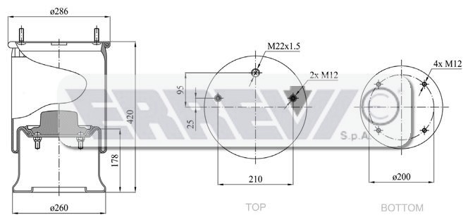 MOLLA COMPL.DI PISTONE  MERITOR