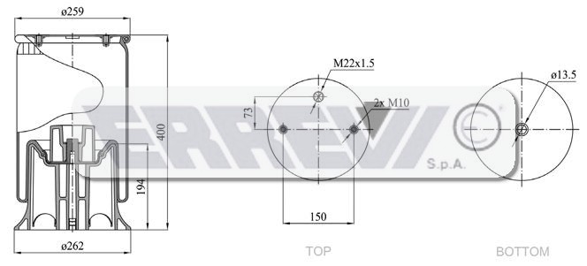 MOLLA COMPL.DI PISTONE  MERITOR