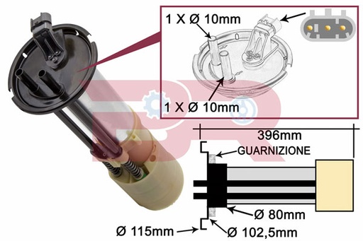 [BRM4164] COMANDO INDICATORE LIVELLO COMBUSTIBILE LT. 117